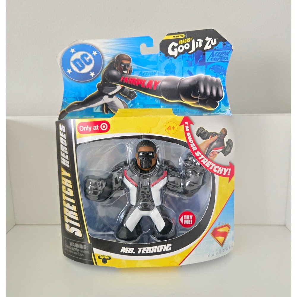 DC Superman Stretchy Heroes Goo Jit Zu Mr. Terrific Action Figure 4+